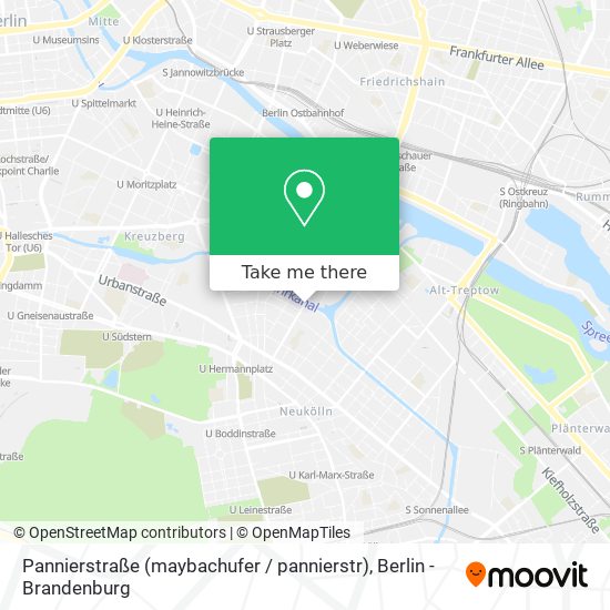 Карта Pannierstraße (maybachufer / pannierstr)