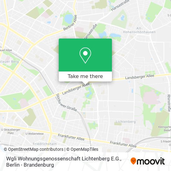 Wgli Wohnungsgenossenschaft Lichtenberg E.G. map