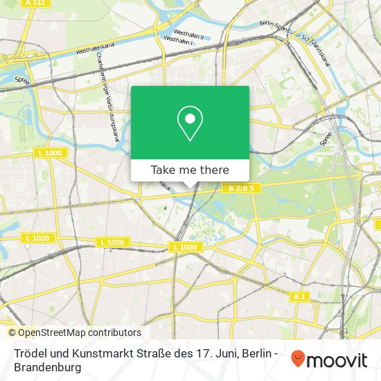 Trödel und Kunstmarkt Straße des 17. Juni, Straße des 17. Juni map