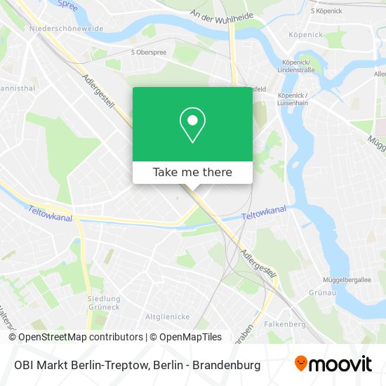 OBI Markt Berlin-Treptow map