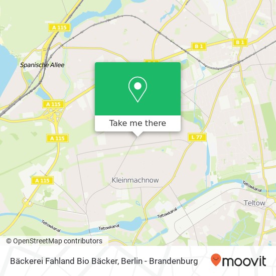 Карта Bäckerei Fahland Bio Bäcker, Karl-Marx-Straße