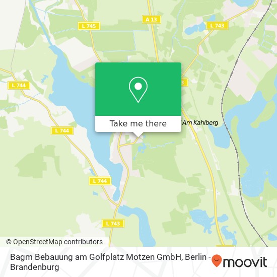 Bagm Bebauung am Golfplatz Motzen GmbH, Am Golfplatz 1 map