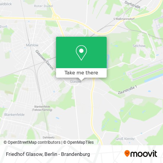 Friedhof Glasow map