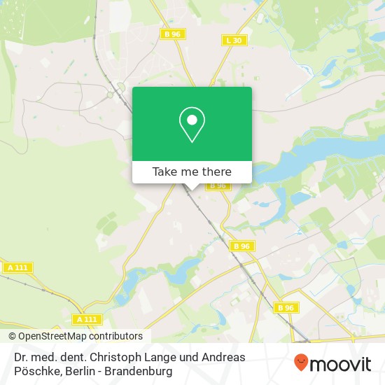 Карта Dr. med. dent. Christoph Lange und Andreas Pöschke, Glienicker Straße 6