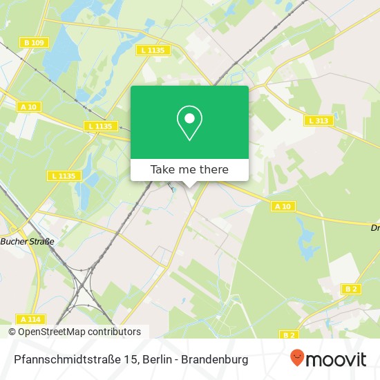 Карта Pfannschmidtstraße 15, Karow, 13125 Berlin