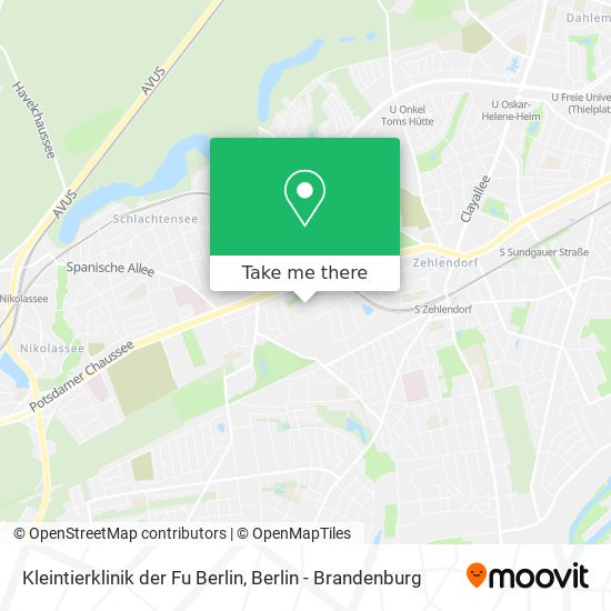 Kleintierklinik der Fu Berlin map