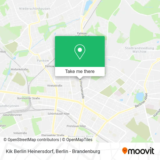 Kik Berlin Heinersdorf map