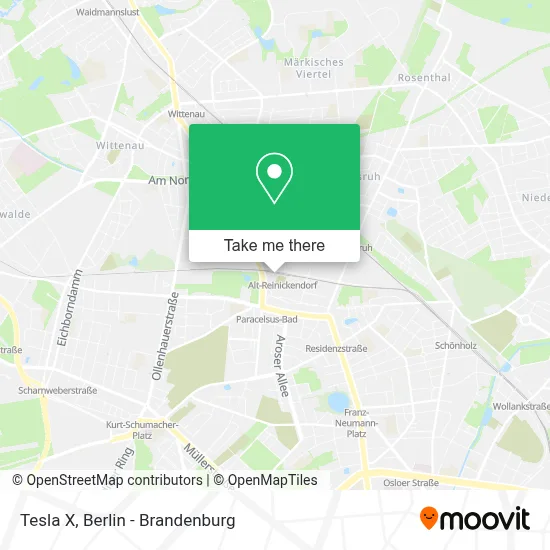Tesla X map