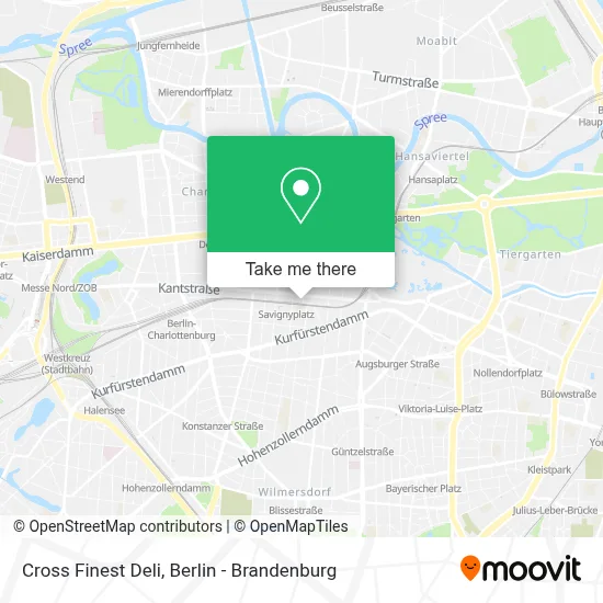 Cross Finest Deli map