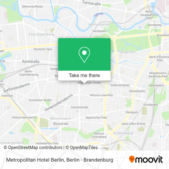 Metropolitan Hotel Berlin map