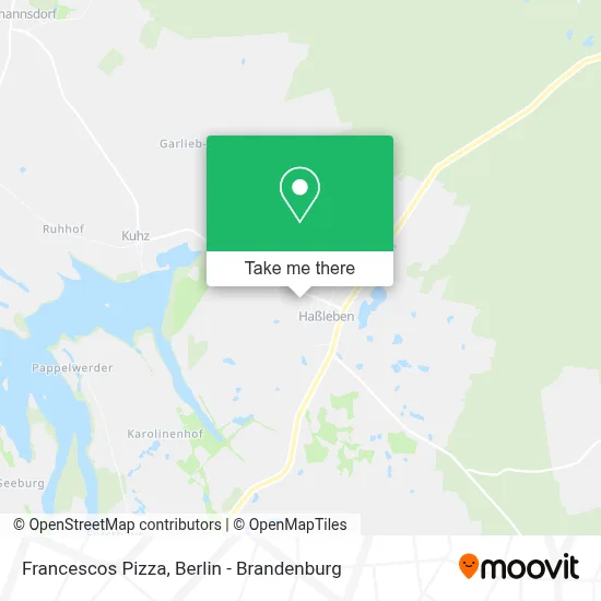 Francescos Pizza map