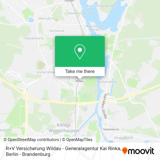 R+V Versicherung Wildau - Generalagentur Kai Rinka map