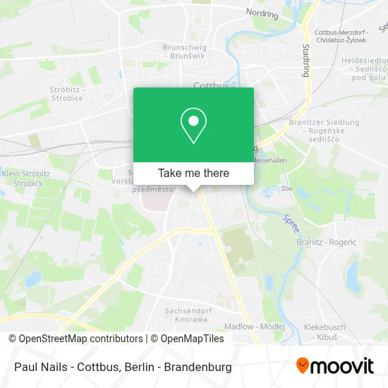 Paul Nails - Cottbus map