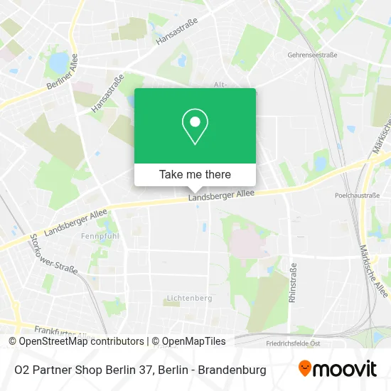 O2 Partner Shop Berlin 37 map