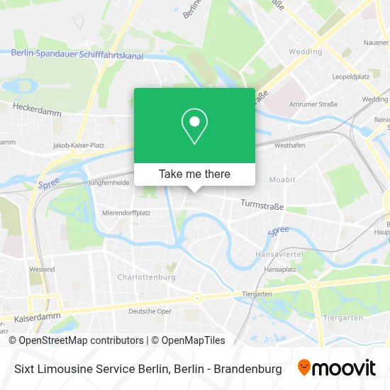 Sixt Limousine Service Berlin map