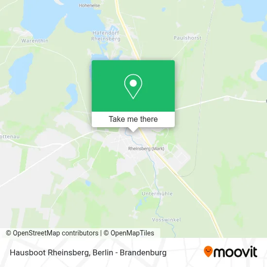 Hausboot Rheinsberg map