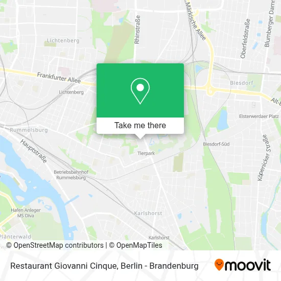 Restaurant Giovanni Cinque map