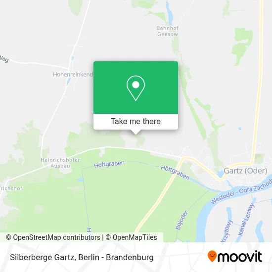 Silberberge Gartz map