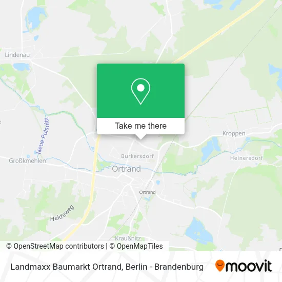 Landmaxx Baumarkt Ortrand map