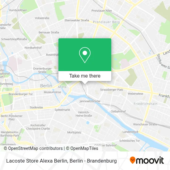 Lacoste Store Alexa Berlin map