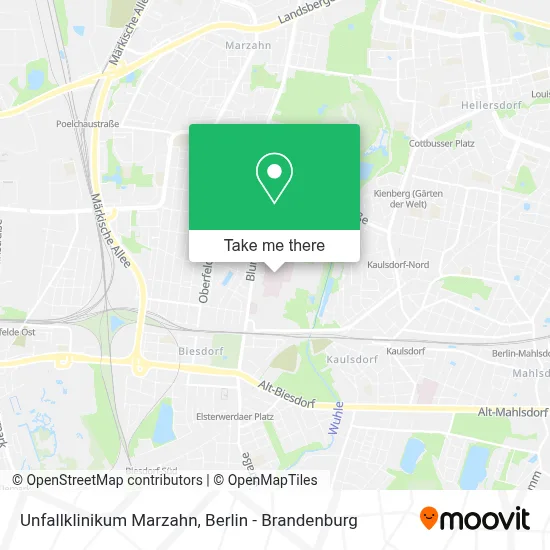 Unfallklinikum Marzahn map