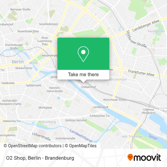 O2 Shop map