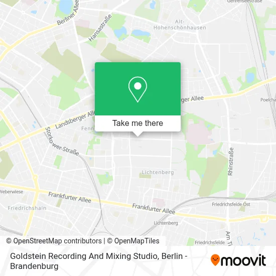 Goldstein Recording And Mixing Studio map