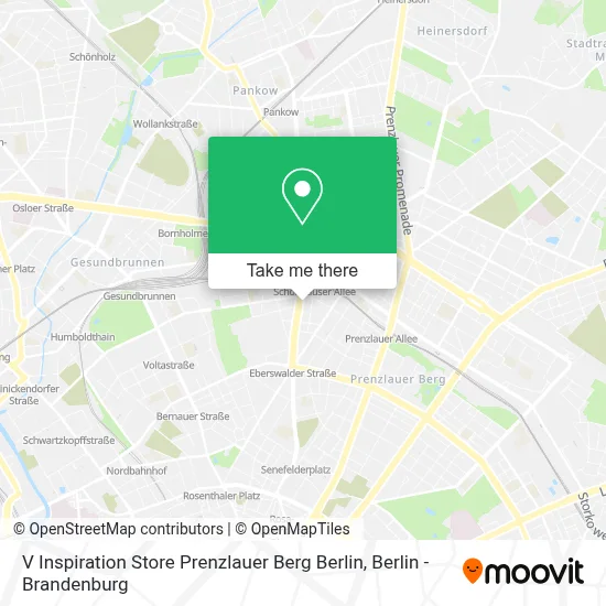 V Inspiration Store Prenzlauer Berg Berlin map