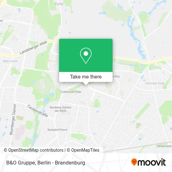 B&O Gruppe map