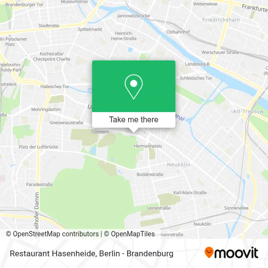 Restaurant Hasenheide map