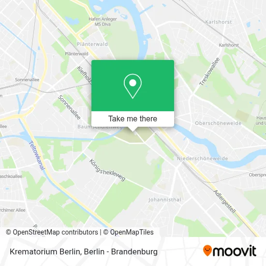 Krematorium Berlin map