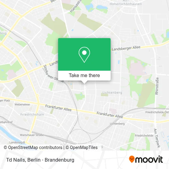 Td Nails map