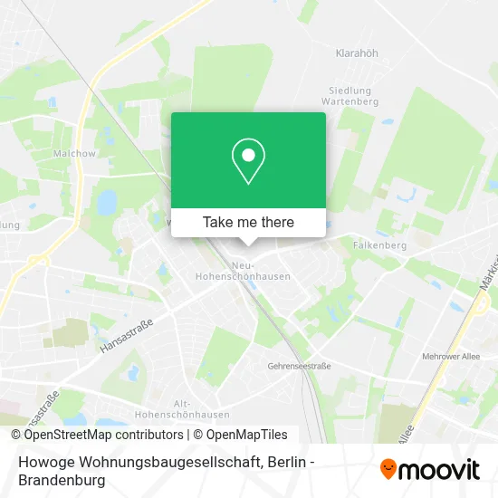 Howoge Wohnungsbaugesellschaft map