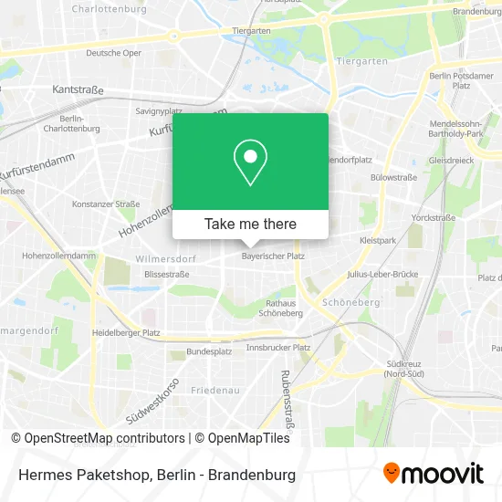 Hermes Paketshop map