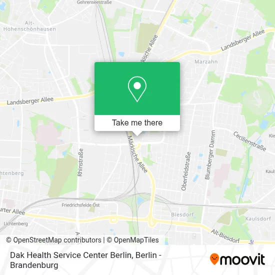 Dak Health Service Center Berlin map