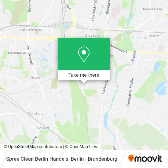 Spree Clean Berlin Handels map