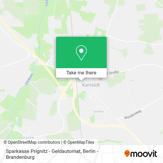 Sparkasse Prignitz - Geldautomat map