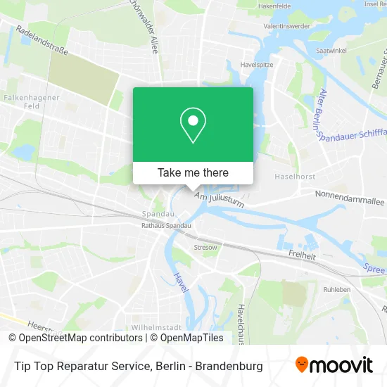 Tip Top Reparatur Service map