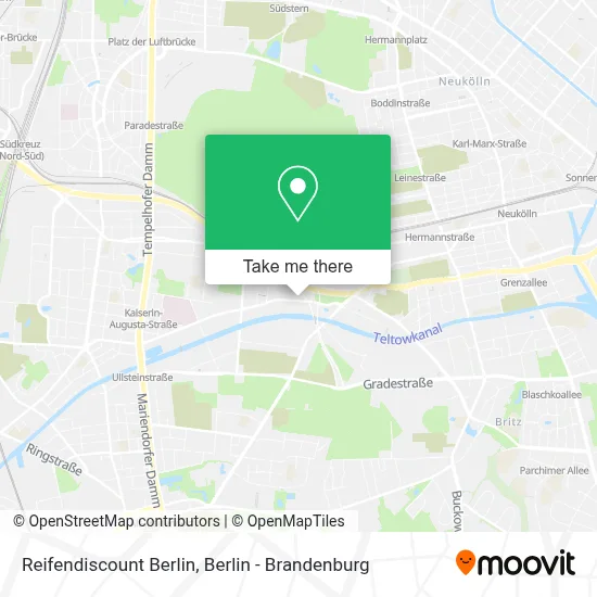Reifendiscount Berlin map