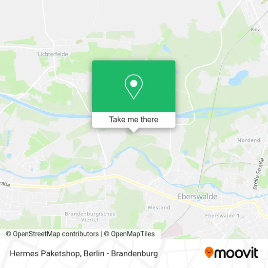 Hermes Paketshop map