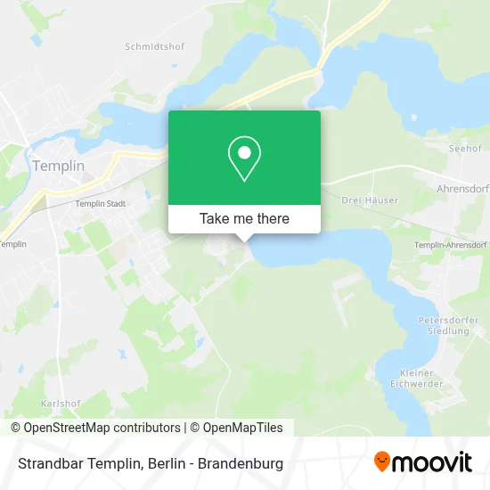 Strandbar Templin map
