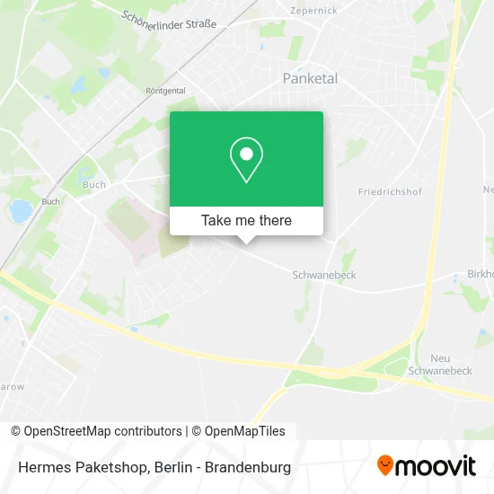Hermes Paketshop map