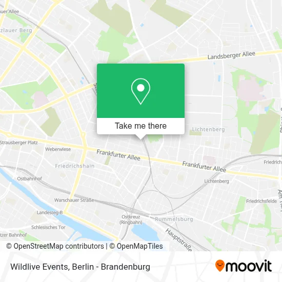 Wildlive Events map