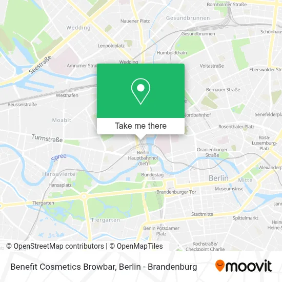 Benefit Cosmetics Browbar map