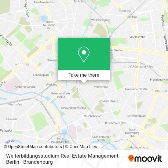 Weiterbildungsstudium Real Estate Management map