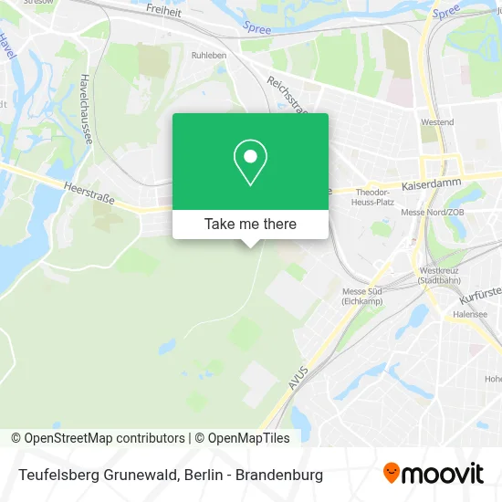 Teufelsberg Grunewald map