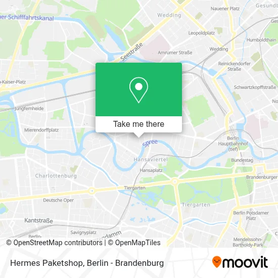 Hermes Paketshop map
