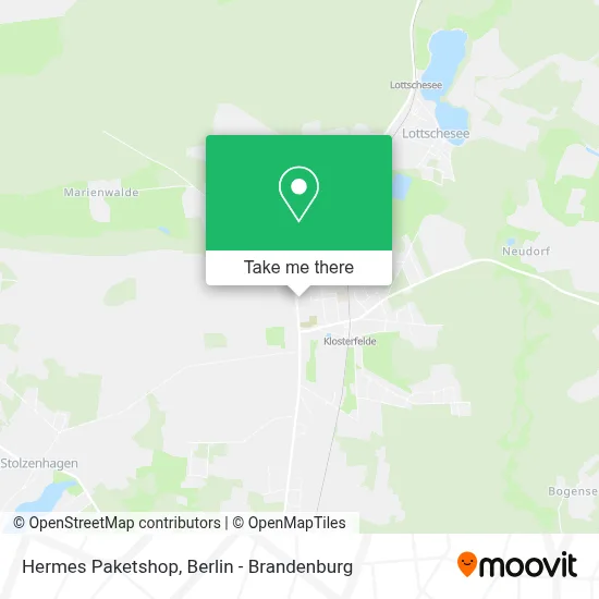 Hermes Paketshop map