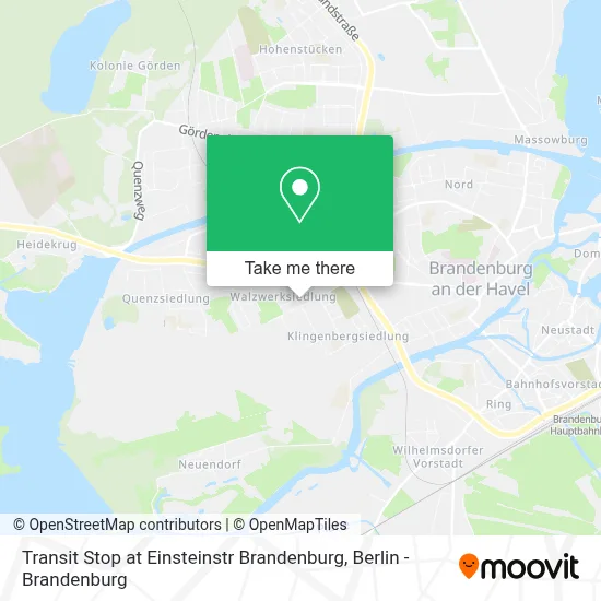 Transit Stop at Einsteinstr Brandenburg map