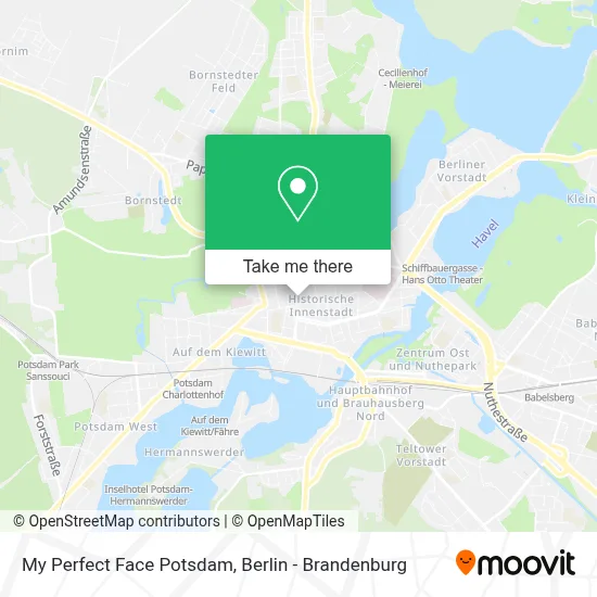 My Perfect Face Potsdam map